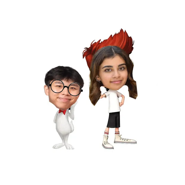 Winnie's face edited onto the Mr. Peabody and Sherman movie poster